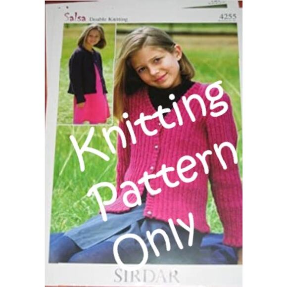 New Sirdar 4255 Salsa Child Cardigan Sweater Double Knitting Pattern - Picture 1 of 2
